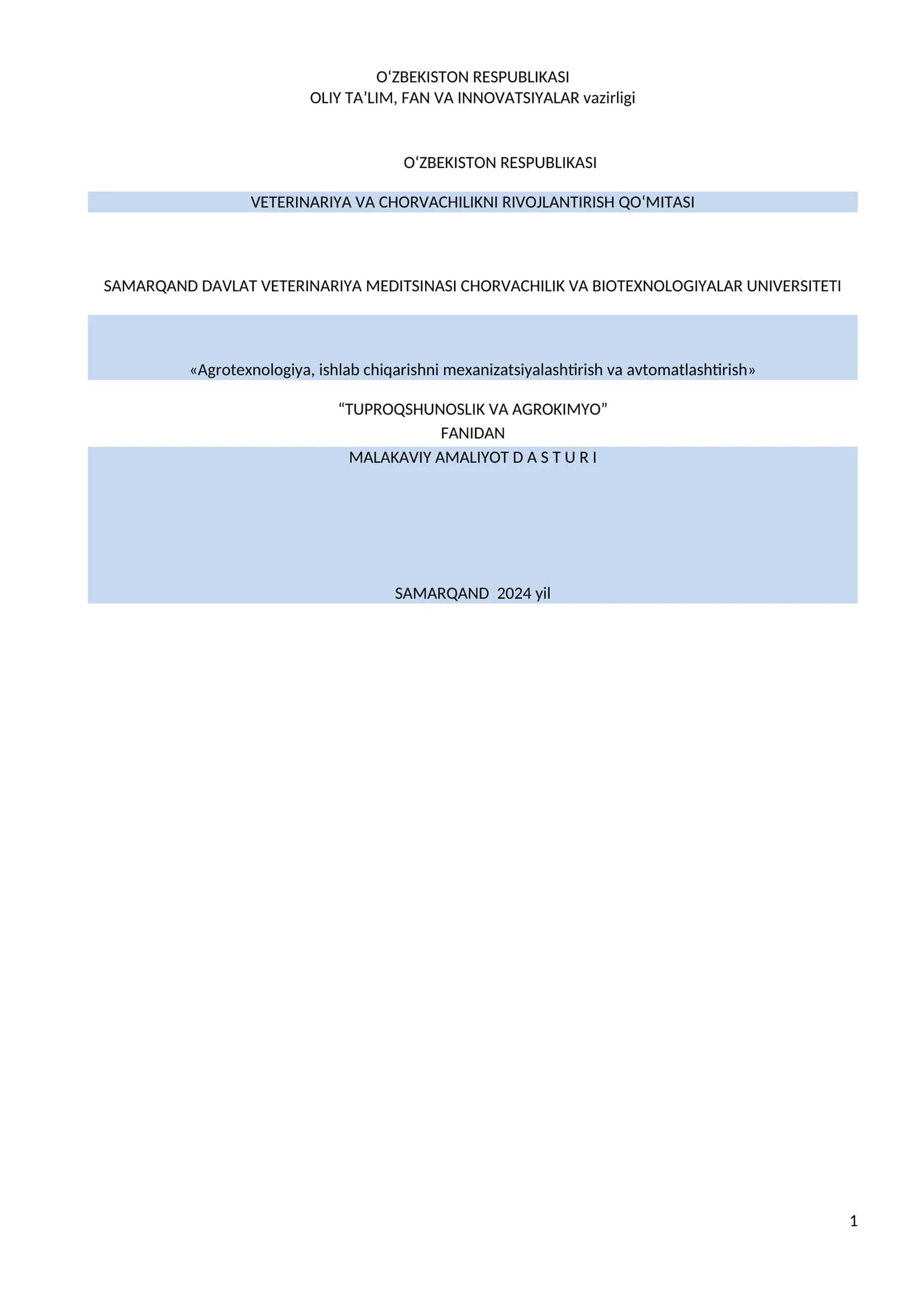 TUPROQSHUNOSLIK VA AGROKIMYO 1