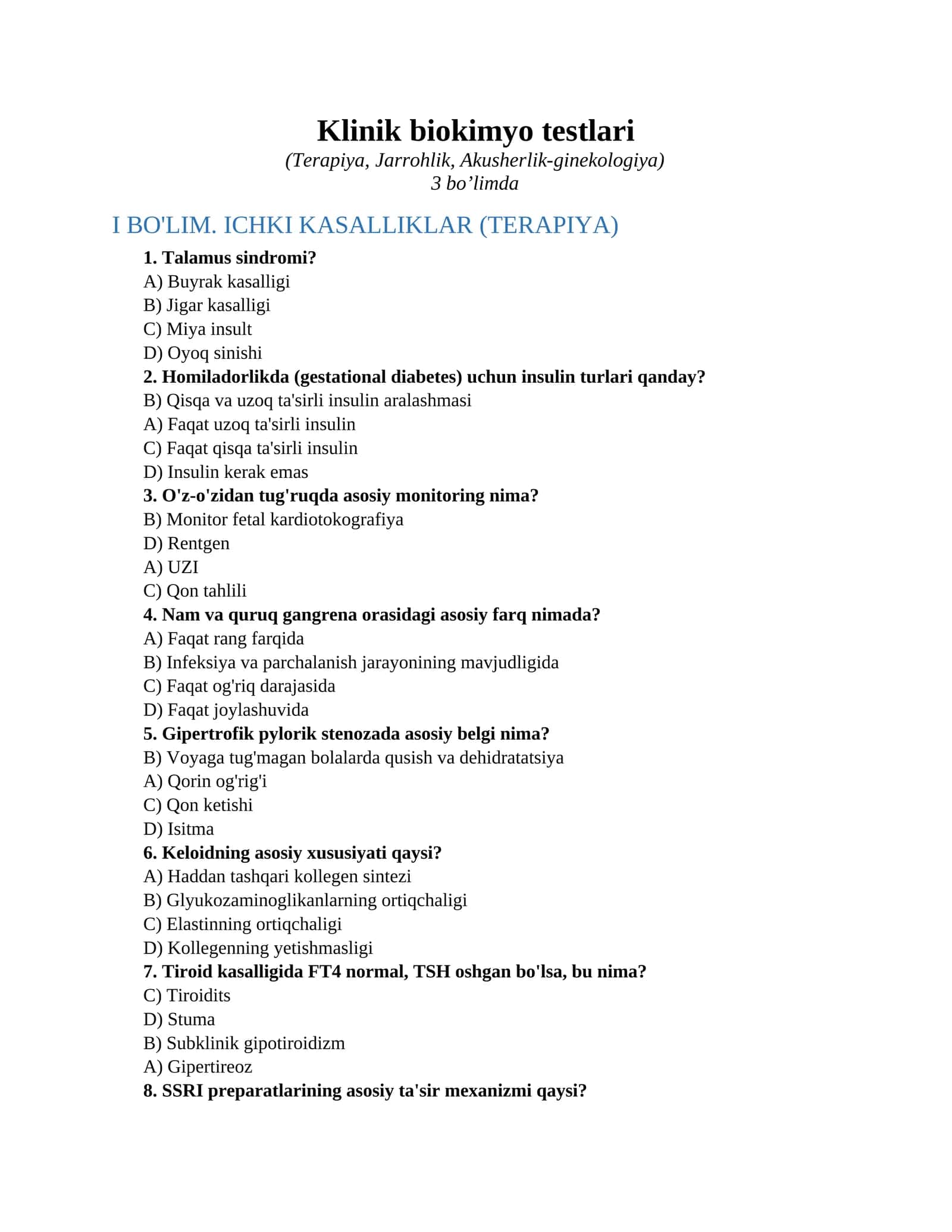 Klinik biokimyo testlari 1