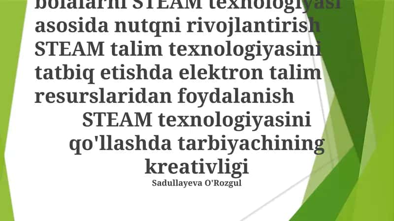 O'qituvchining STEAM Texnologiyalarini Qo'llashdagi Rolini 1