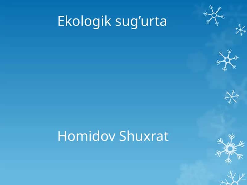 Ekologik sug’urta 1