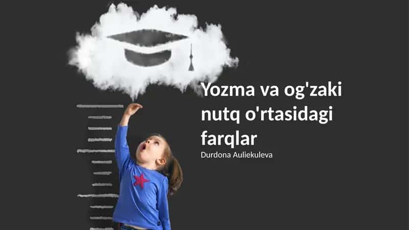 Yozma va og'zaki nutq o'rtasidagi farqlar 1