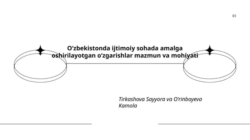 Oʻzbekistonda ijtimoiy sohada amalga oshirilayotgan oʻzgarishlar mazmun va mohiyati 1