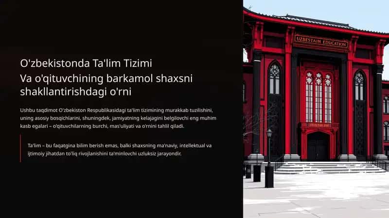 O'zbekistonda Ta'lim Tizimi 1