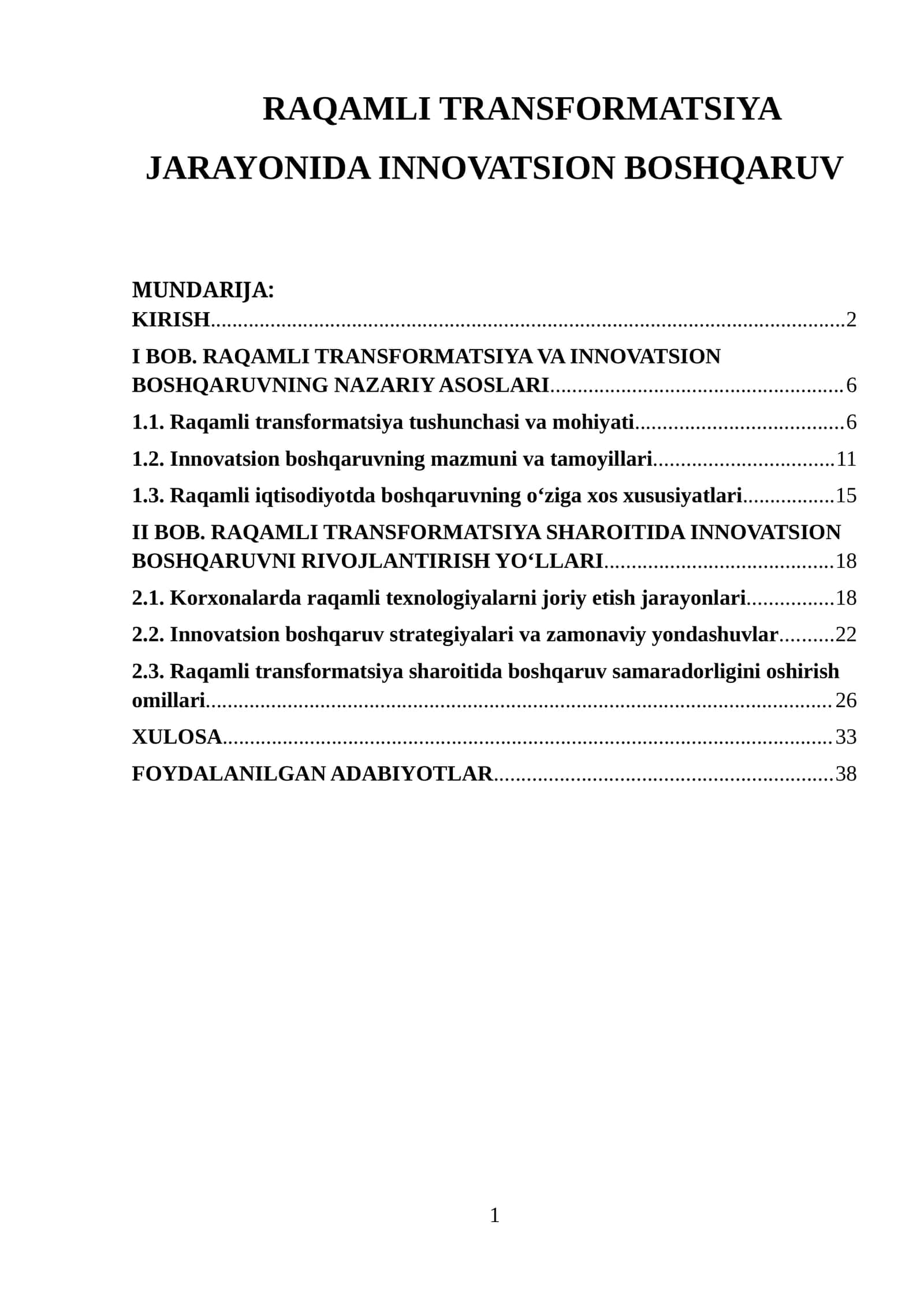 RAQAMLI TRANSFORMATSIYA JARAYONIDA INNOVATSION BOSHQARUV 1