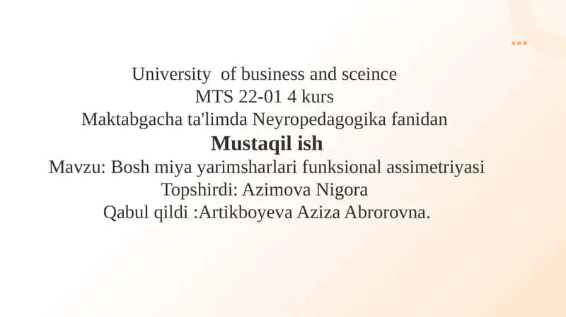 Bosh miya yarimsharlari funksional assimetriyasi 1