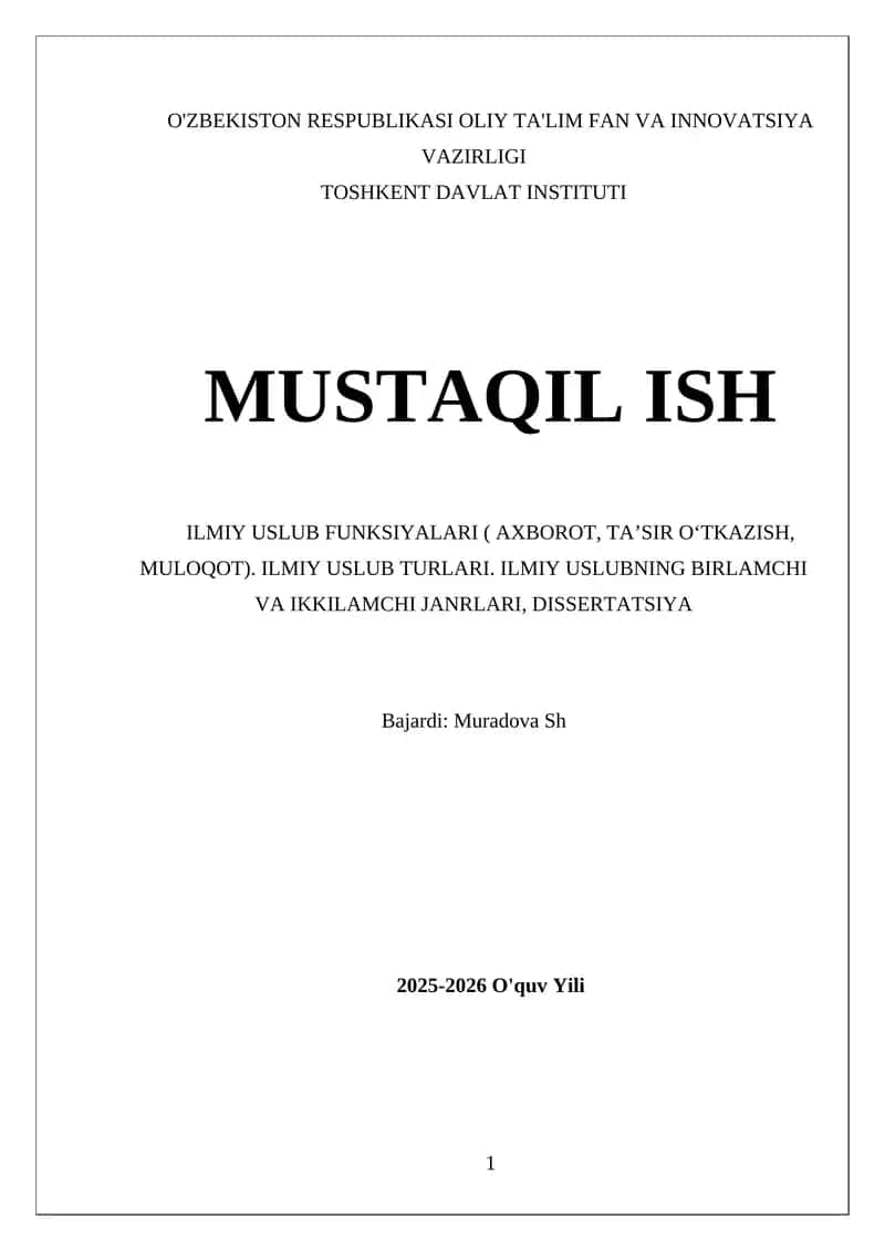 ILMIY USLUB FUNSKIYALARI 1