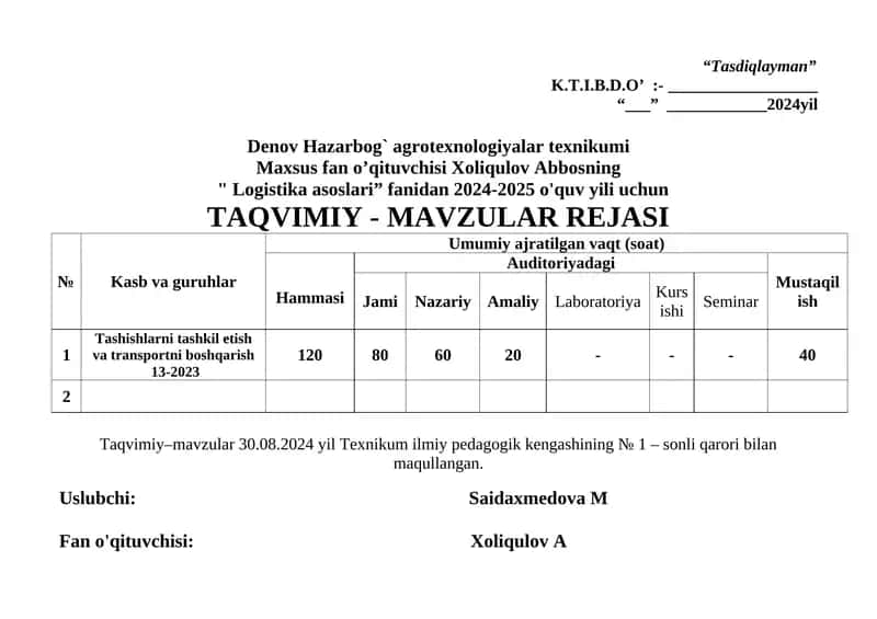 Logistika asoslari 1