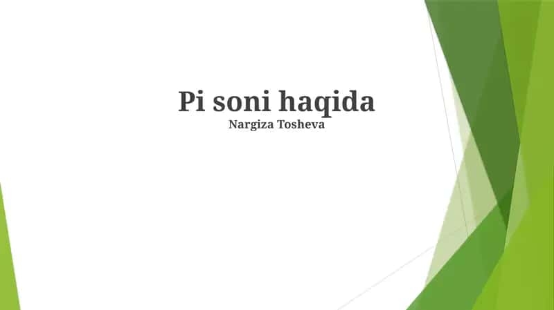 Pi soni haqida 1