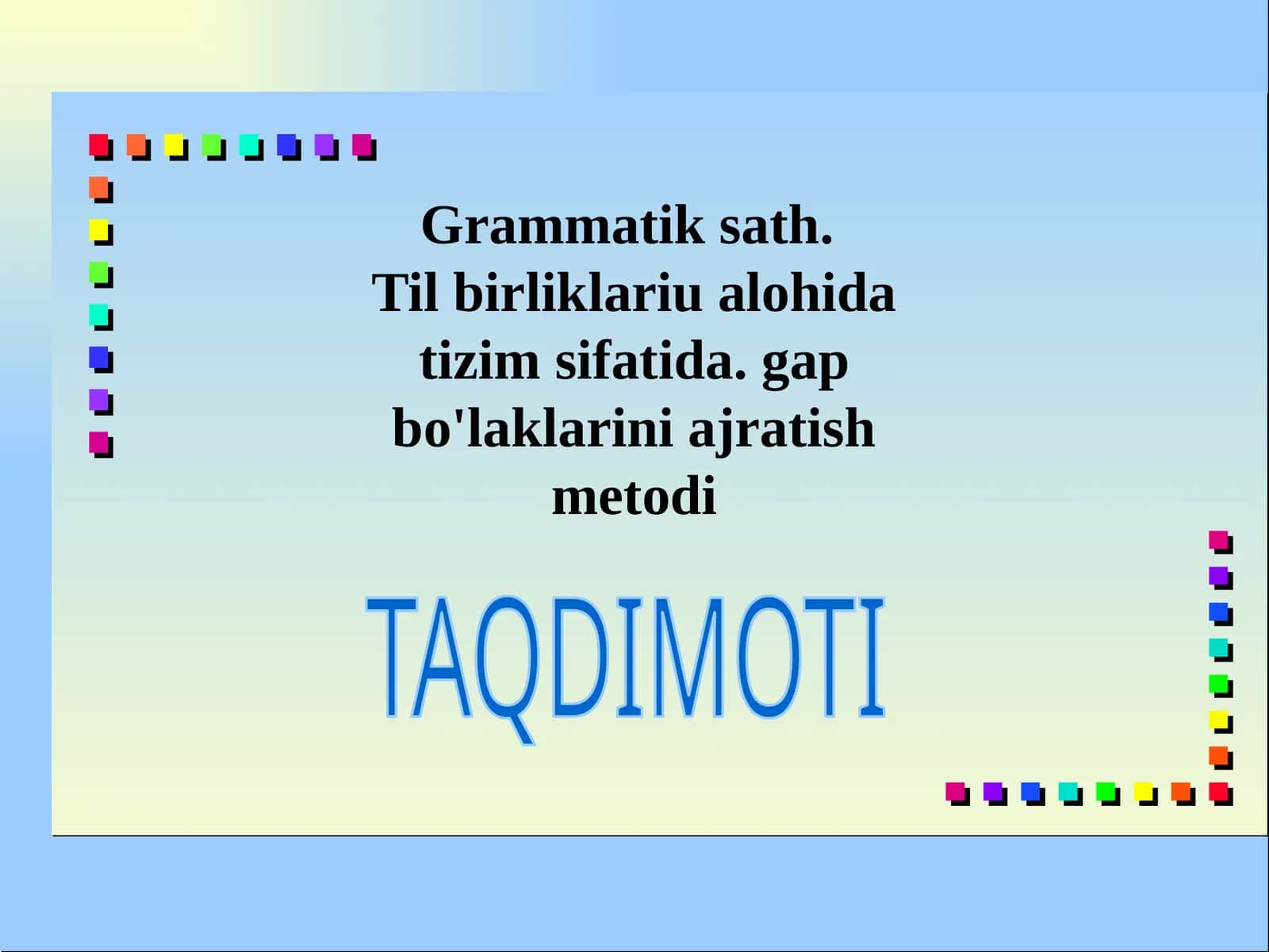 Grammatik sath 1