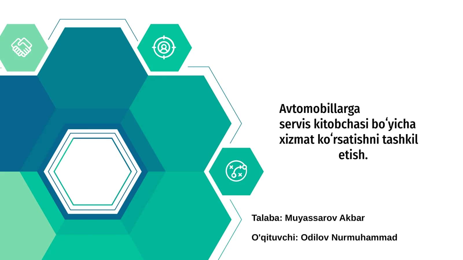 Avtomobillarga servis kitobchasi boʻyicha xizmat 1