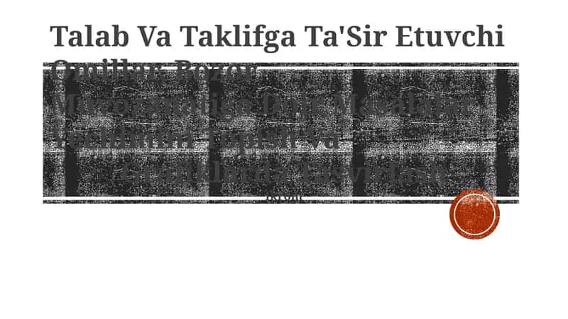 Bozor Muvozanatiga Doir Masalalar Yechimini Topish Va Grafiklarda Tasvirlash 1