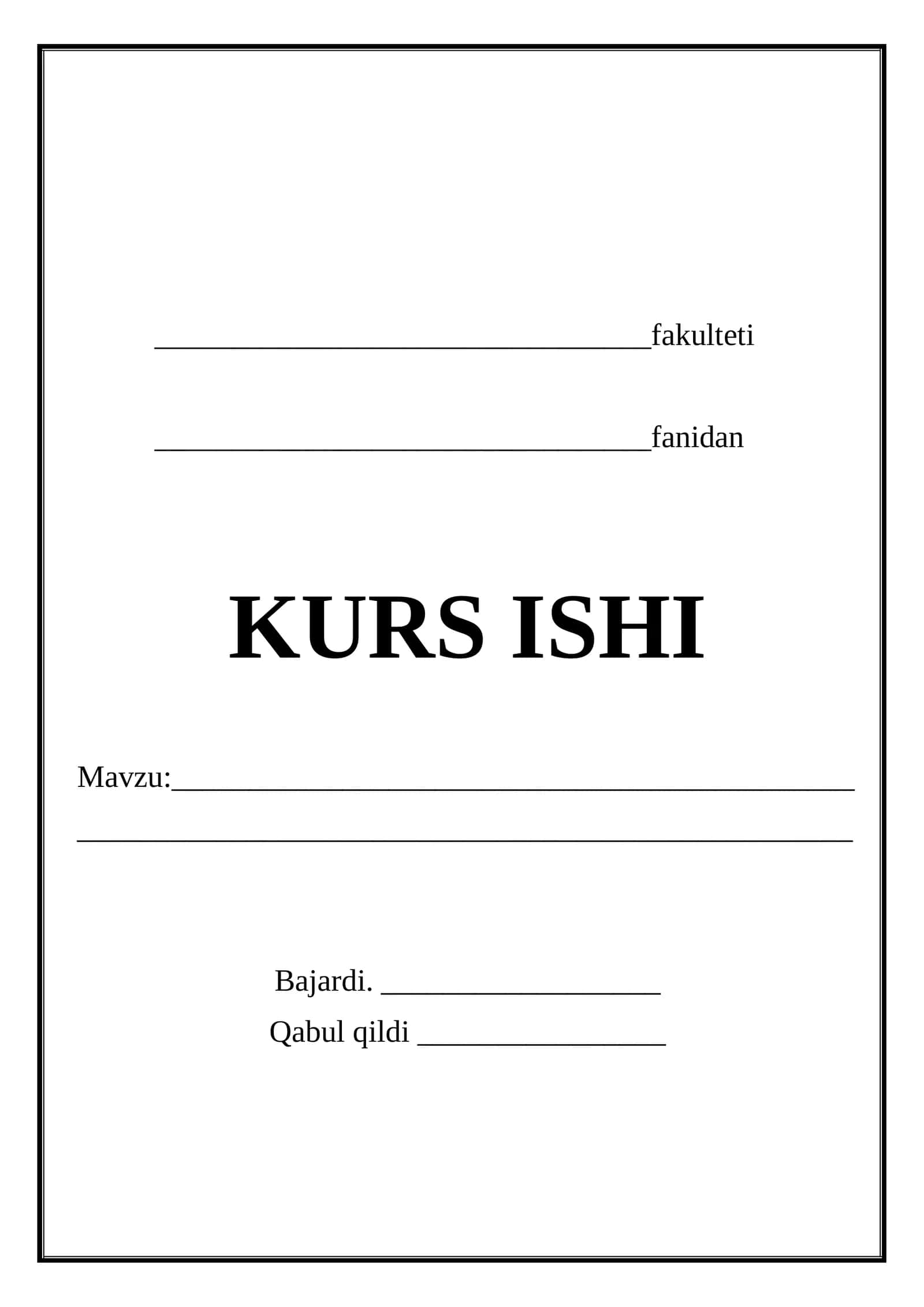 KURS ISHI YUZI 1