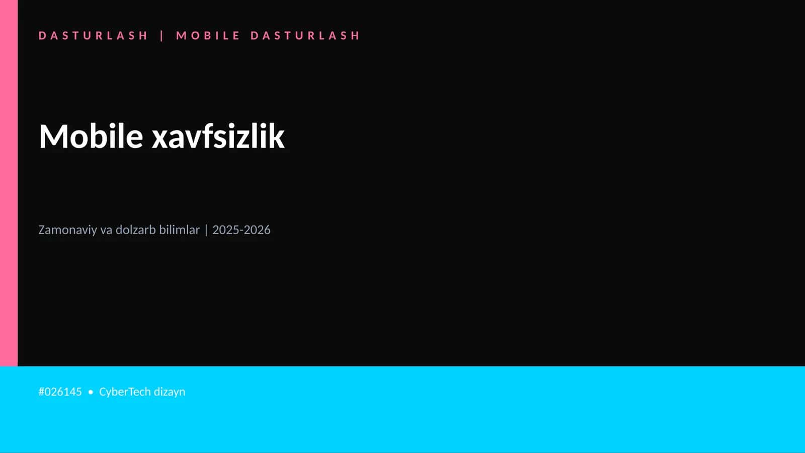 Mobile xavfsizlik 1