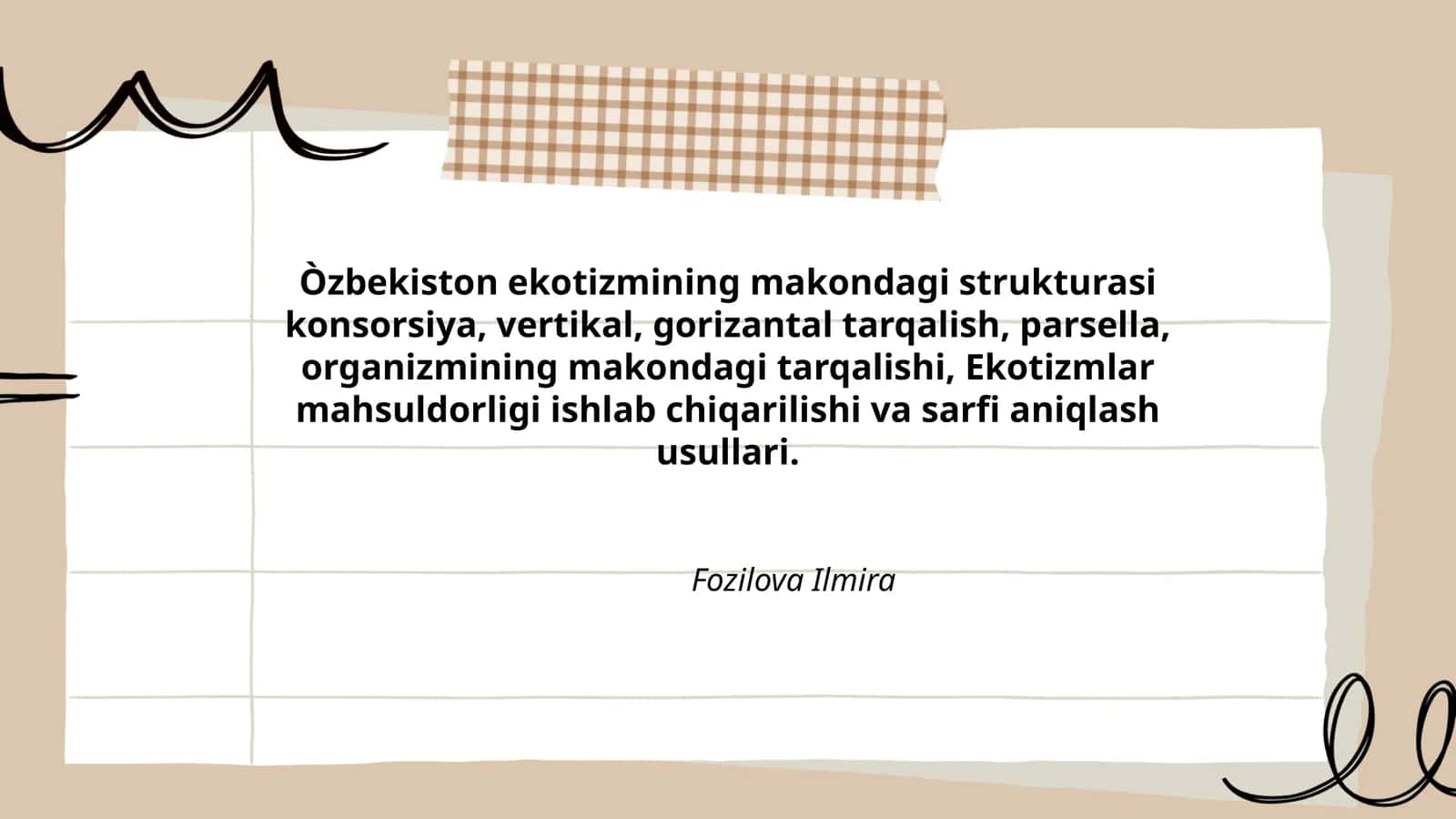 Òzbekiston ekotizmining makondagi strukturasi 1
