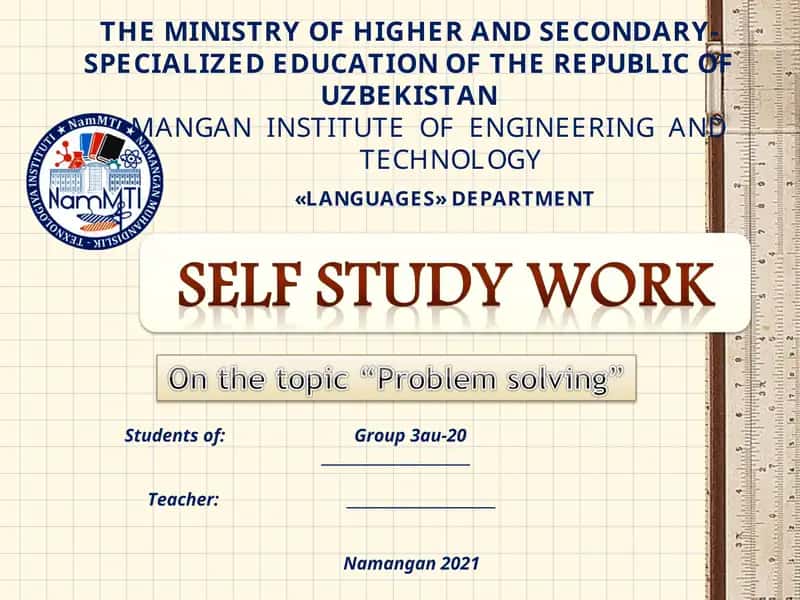 Problem Solving 1