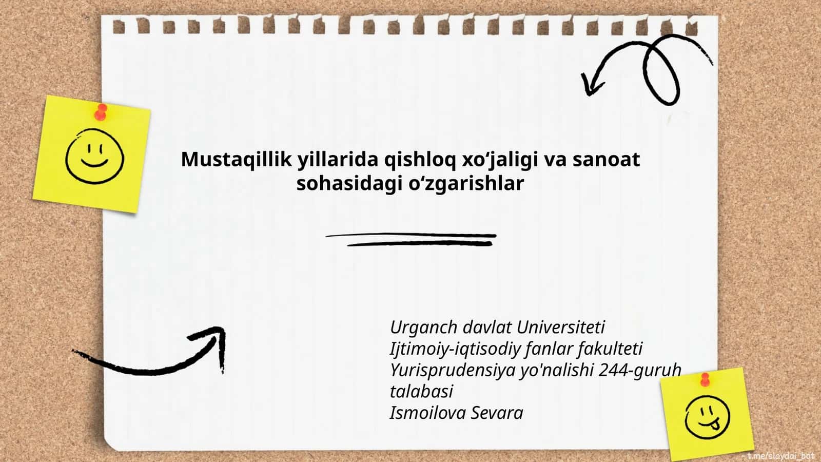 Mustaqillik yillarida qishloq xoʻjaligi va sanoat sohasidagi oʻzgarishlar 1