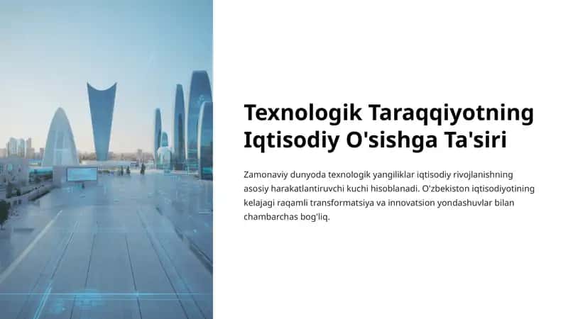 Texnologik Taraqqiyotning Iqtisodiy O'sishga Ta'siri 1