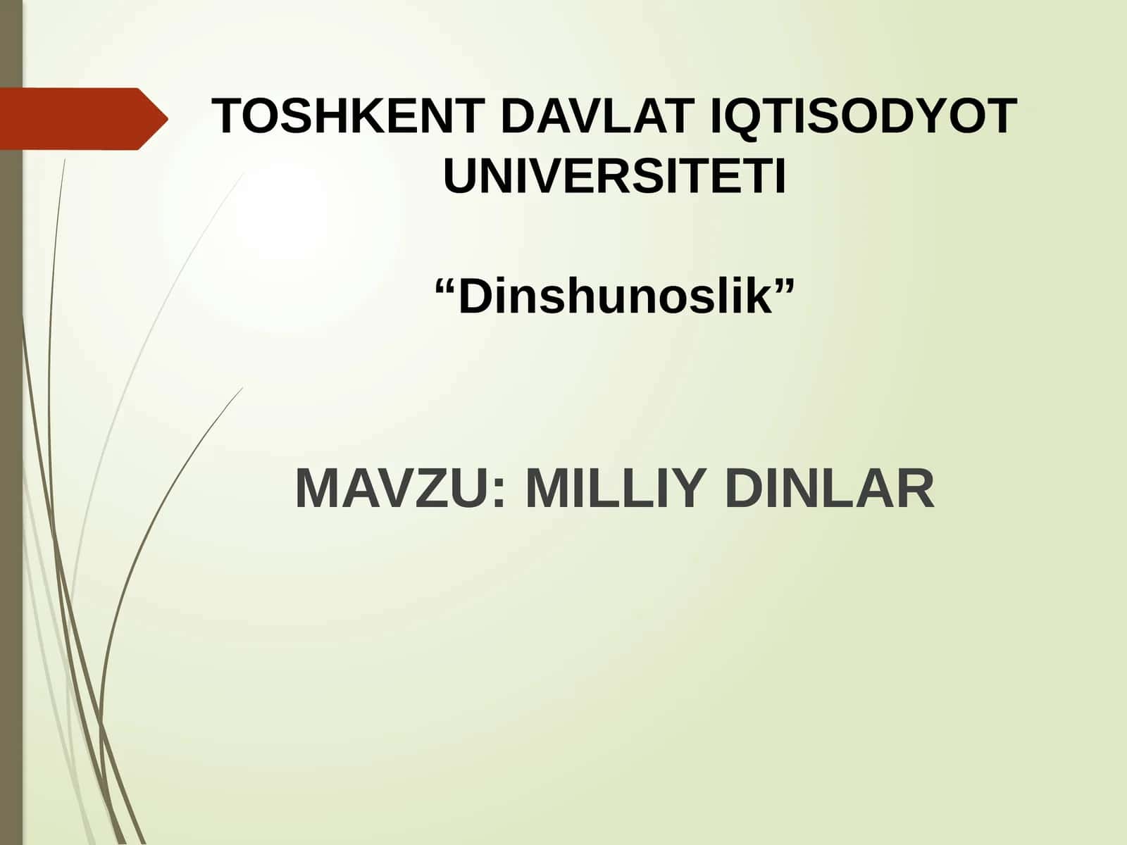 MILLIYDINLAR 1