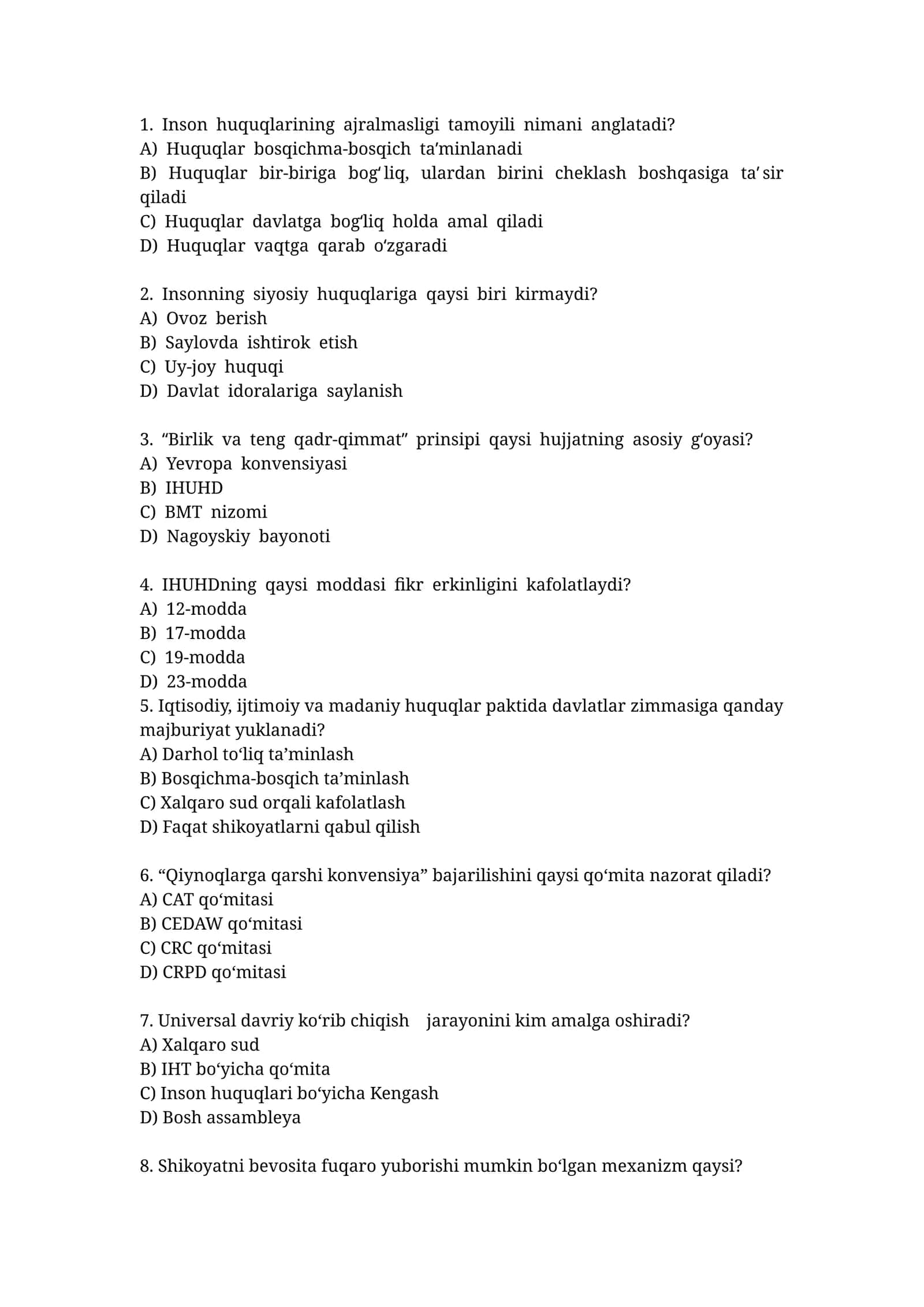 Inson huquqlari 1