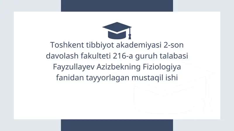 Nerv tizimining umumiy fiziologiyasi 1