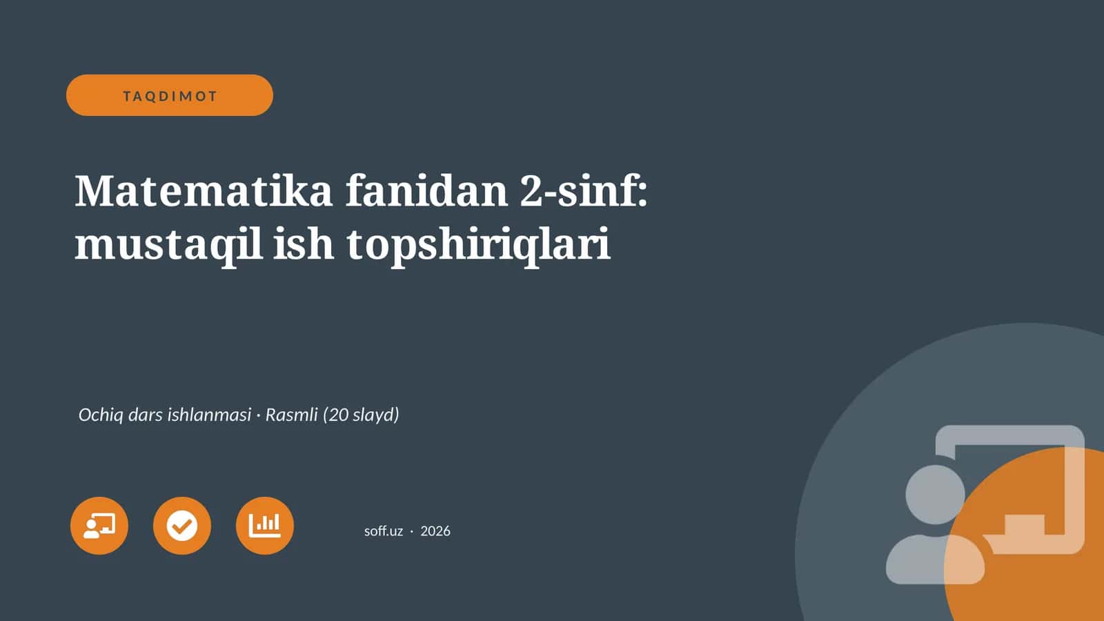 Matematika fanidan 2-sinf: mustaqil ish topshiriqlari 1