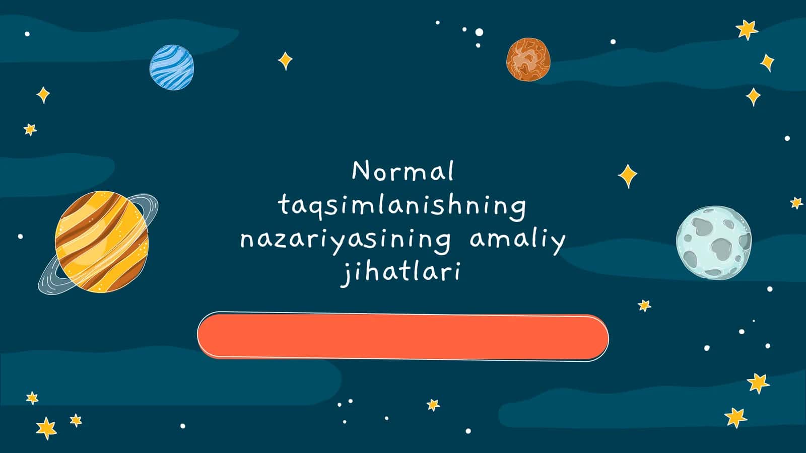 Normal taqsimlanishning nazariyasining amaliy jihatlari 1