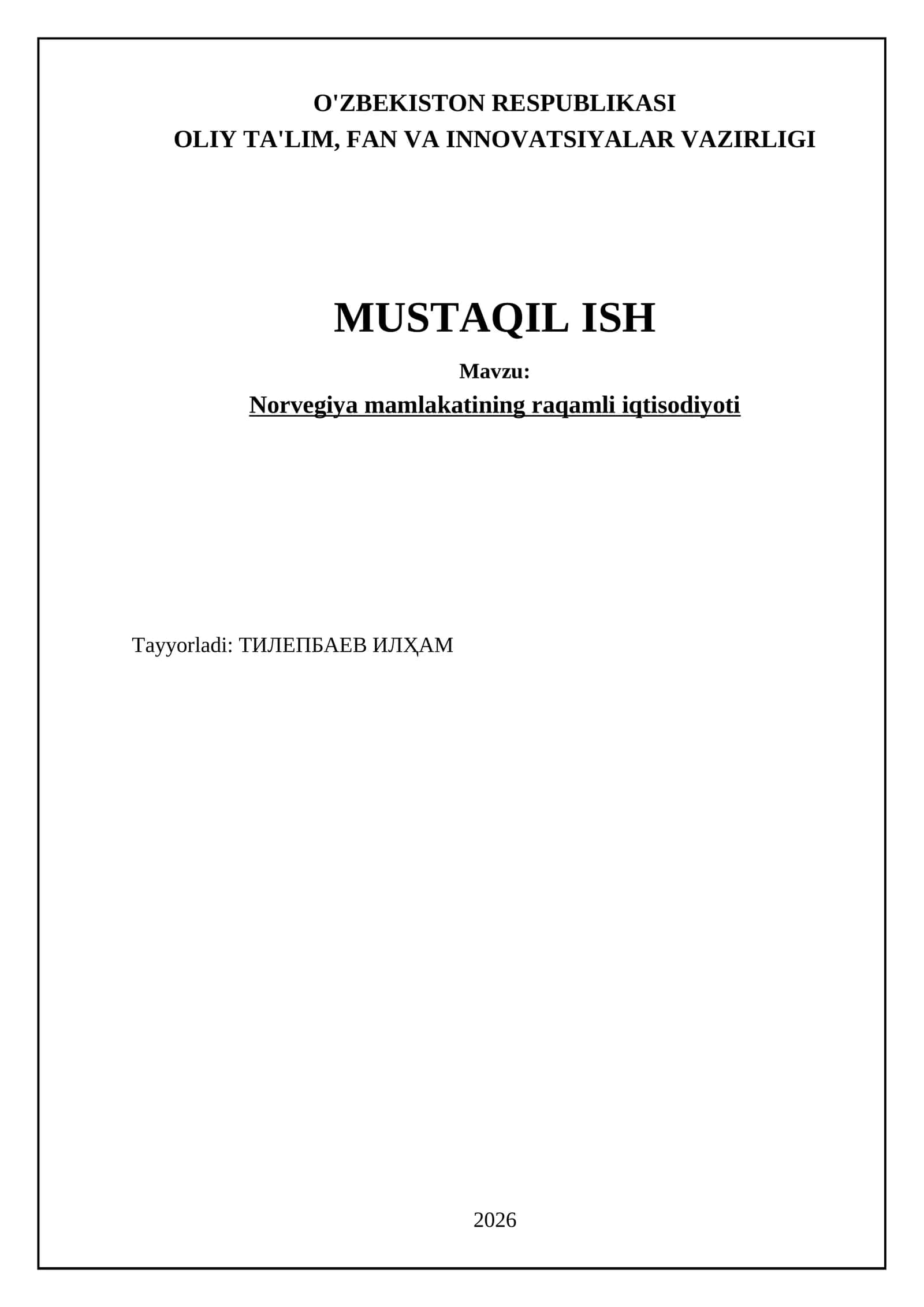 Norvegiya mamlakatining raqamli iqtisodiyoti 1