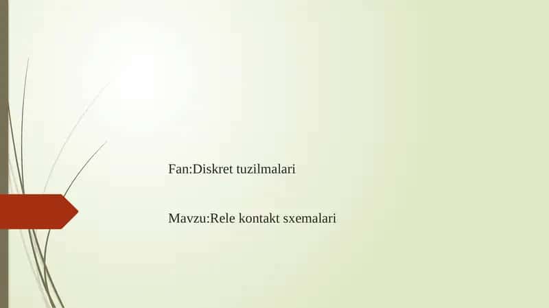 Rele Kontakt sxemalari 1