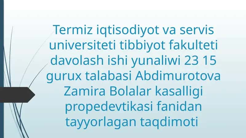 Bolalarda Disbakteriozlar 1