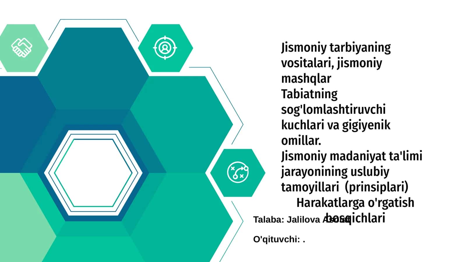 Jismoniy tarbiyaning vositalari, jismoniy mashqlar 1