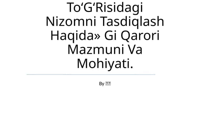 O‘Zbekiston Respublikasi Fuqarolarining Harbiy Xizmatni O‘Tash Tartibi To‘G‘Risidagi Nizomni Tasdiqlash Haqida 1