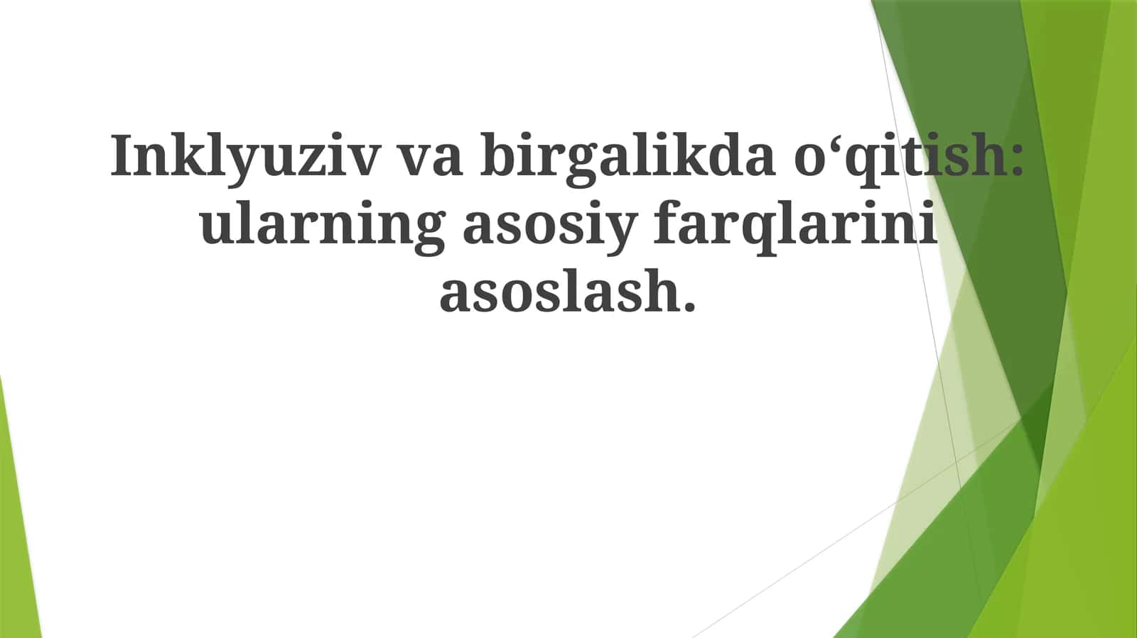 Inklyuziv va Hamkorlikdagi Ta'lim: Talaba Muvaffaqiyati uchun Sinenergiya 1