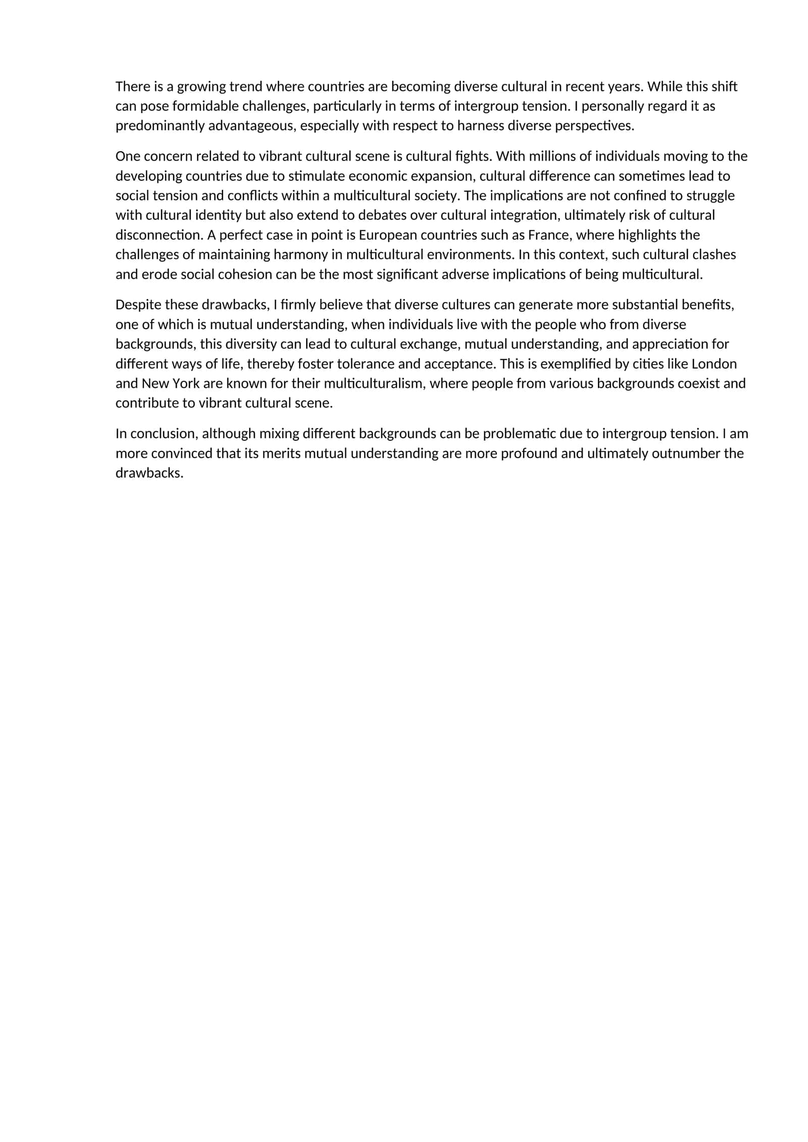 Cultural Diversity and Integration 1
