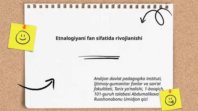 Etnalogiyani fan sifatida rivojlanishi 1