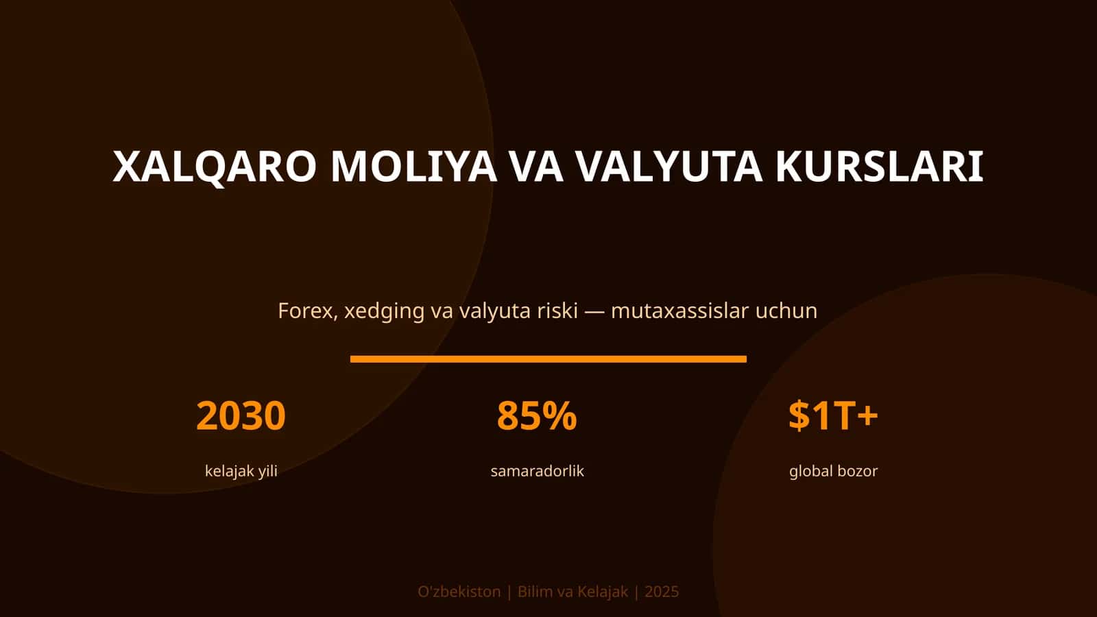 Xalqaro Moliya va Valyuta Kurslari 1