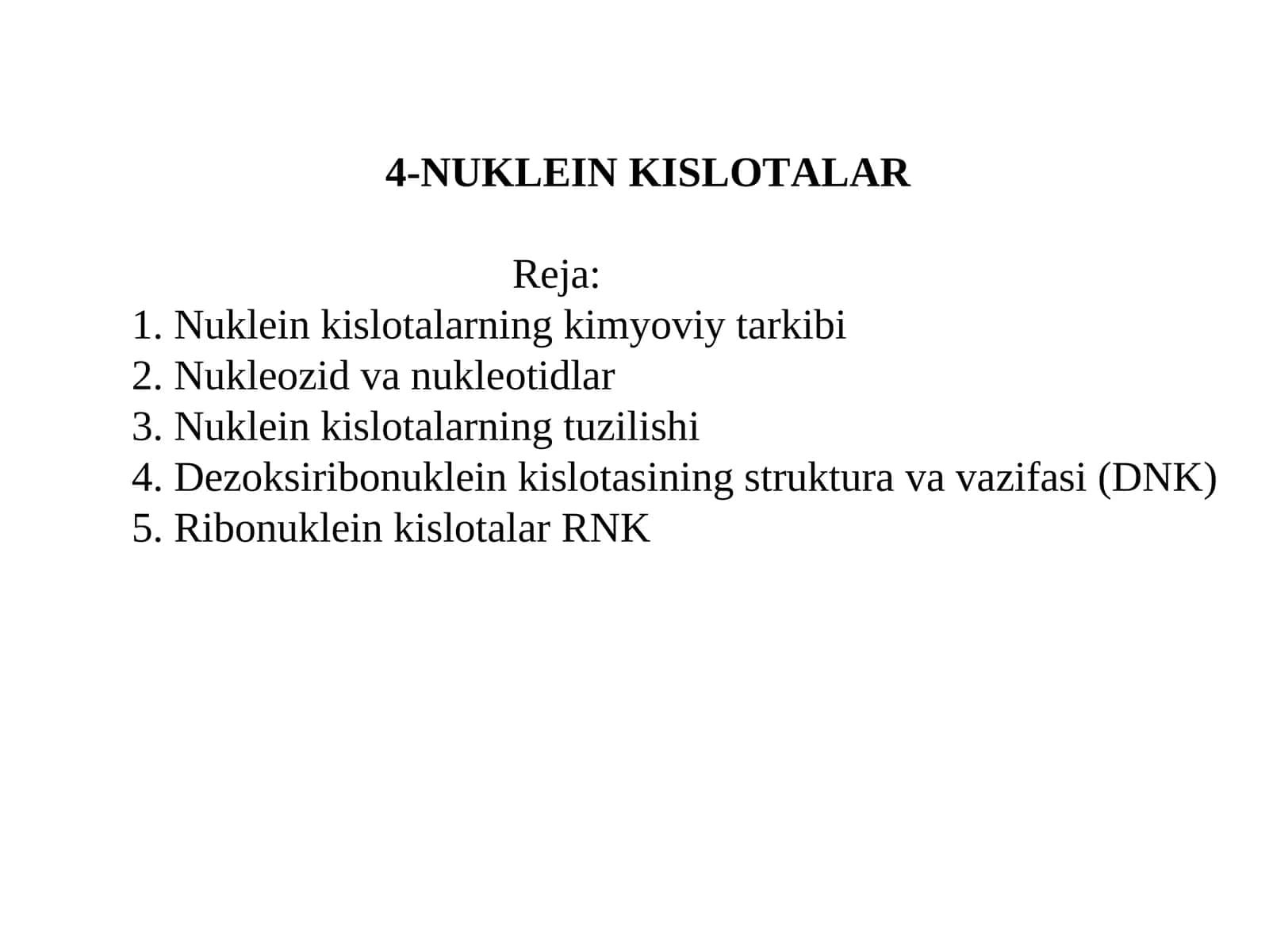 4-NUKLEIN KISLOTALAR 1