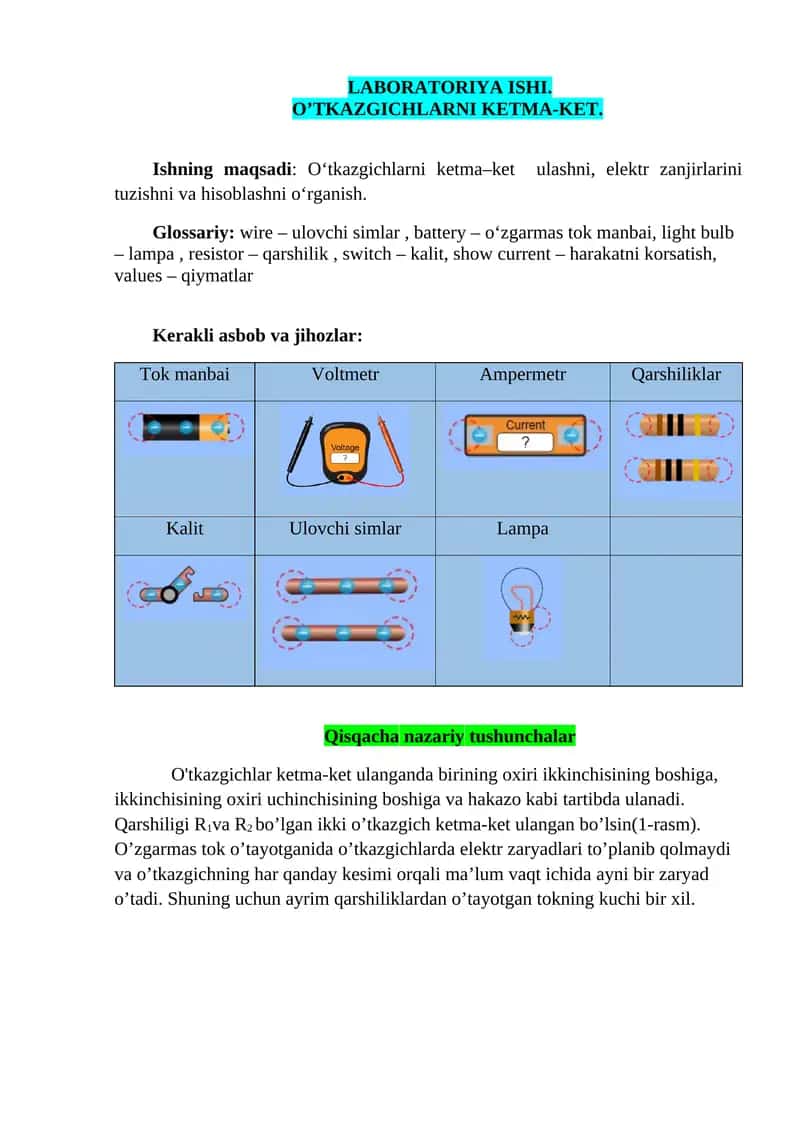 Virtual Laborotoriya ishi 1