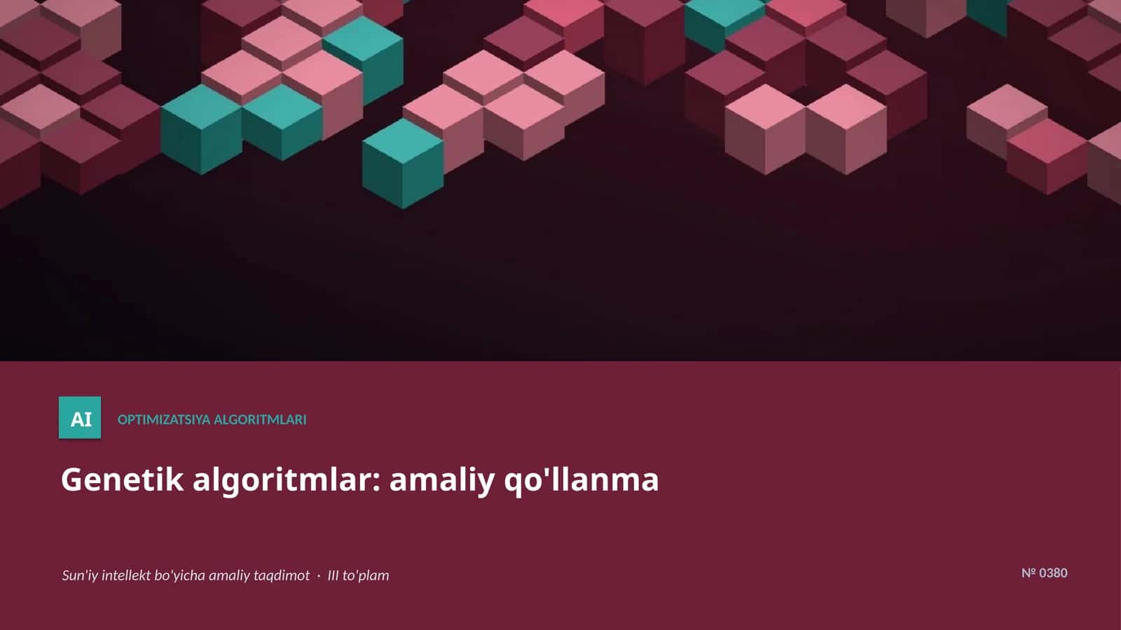 OPTIMIZATSIYA ALGORITMLARI 1