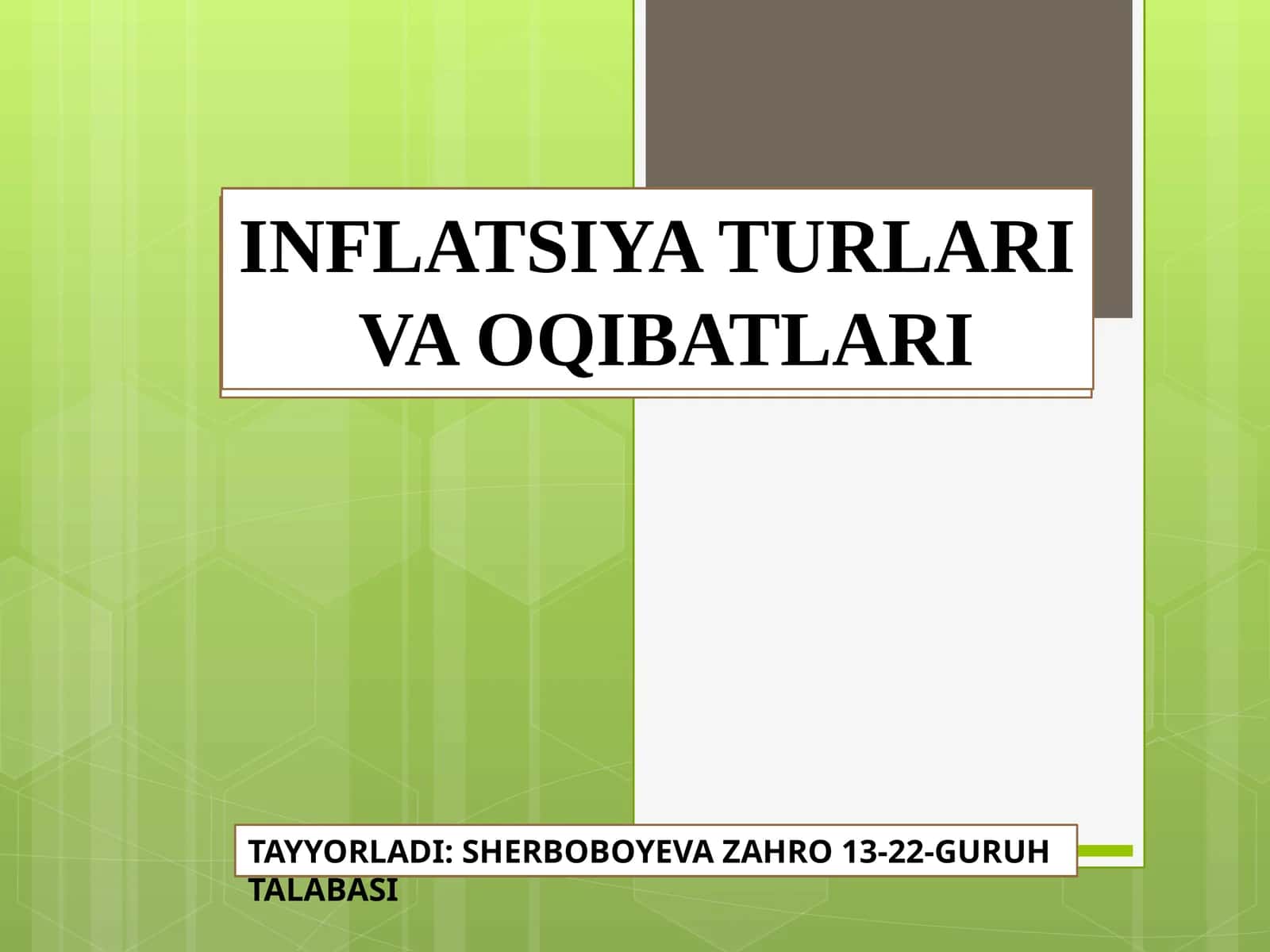 Inflatsiya Turlari va Oqibatlari 1