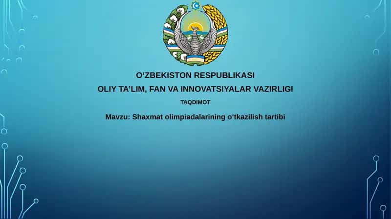 Shaxmatolimpiadalariningoʻtkazilishtartibi 1