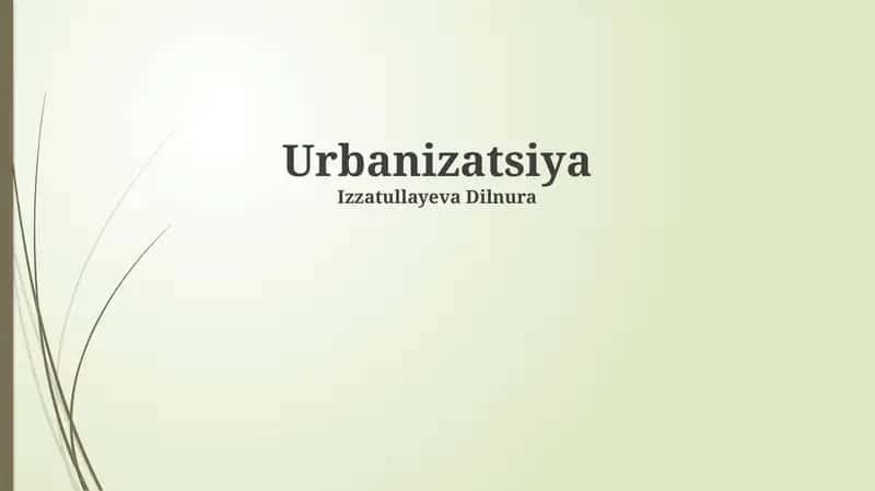 Urbanizatsiya 1