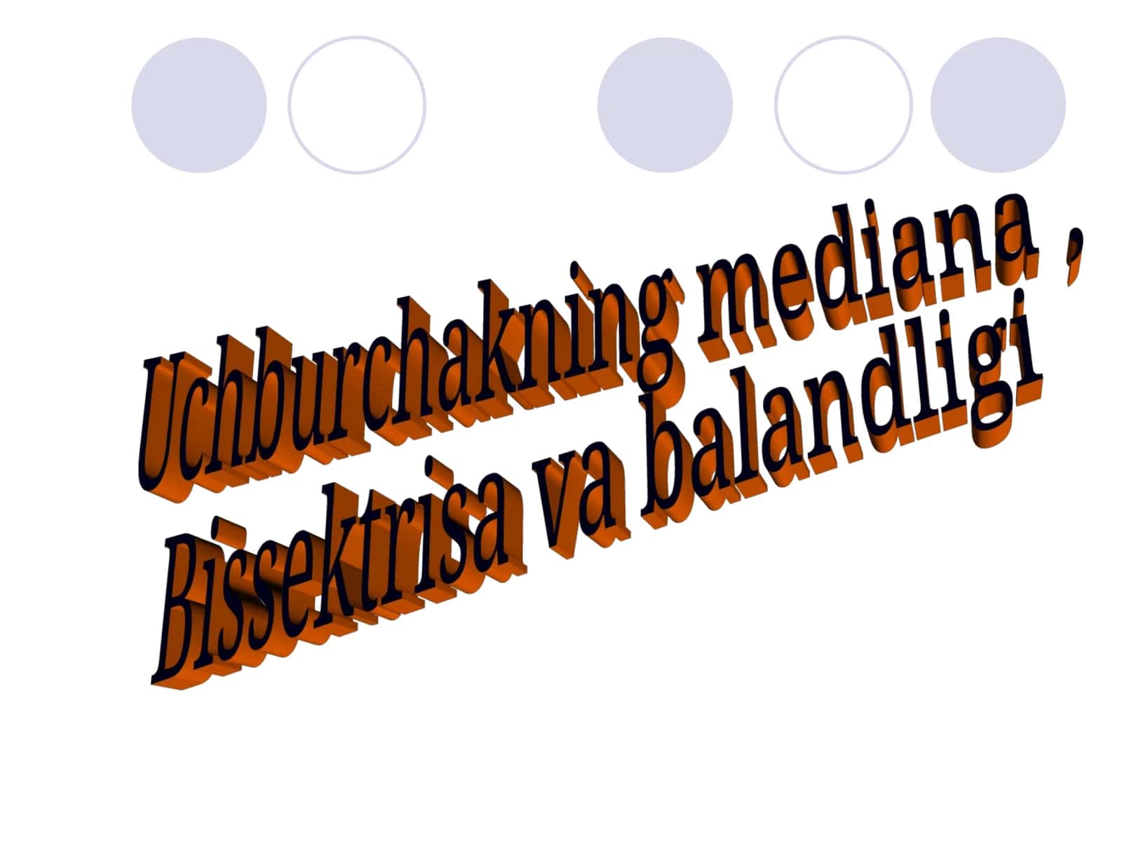 Uchburchakning mediana, Bissektrisa va balandligi 1