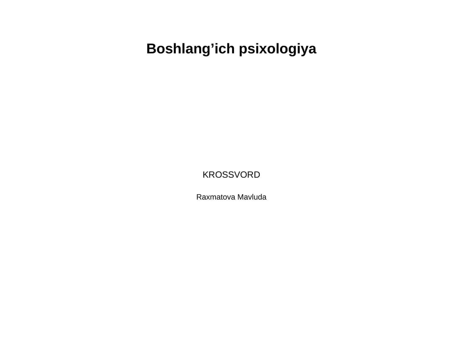 Boshlang’ich psixologiya 1