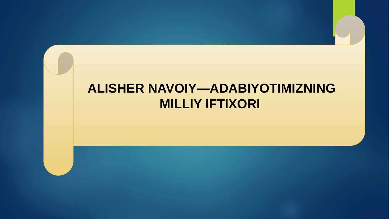 Alisher Navoiy—Adabiyotimizning Milliy Iftixori 1