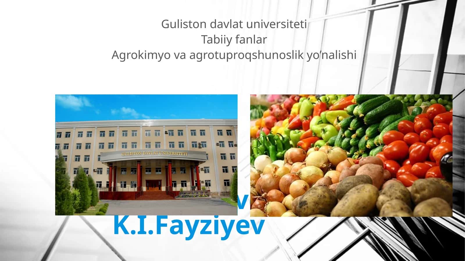 O’simliklarnnngkimyoviytarkibivaoziqlanishi 1