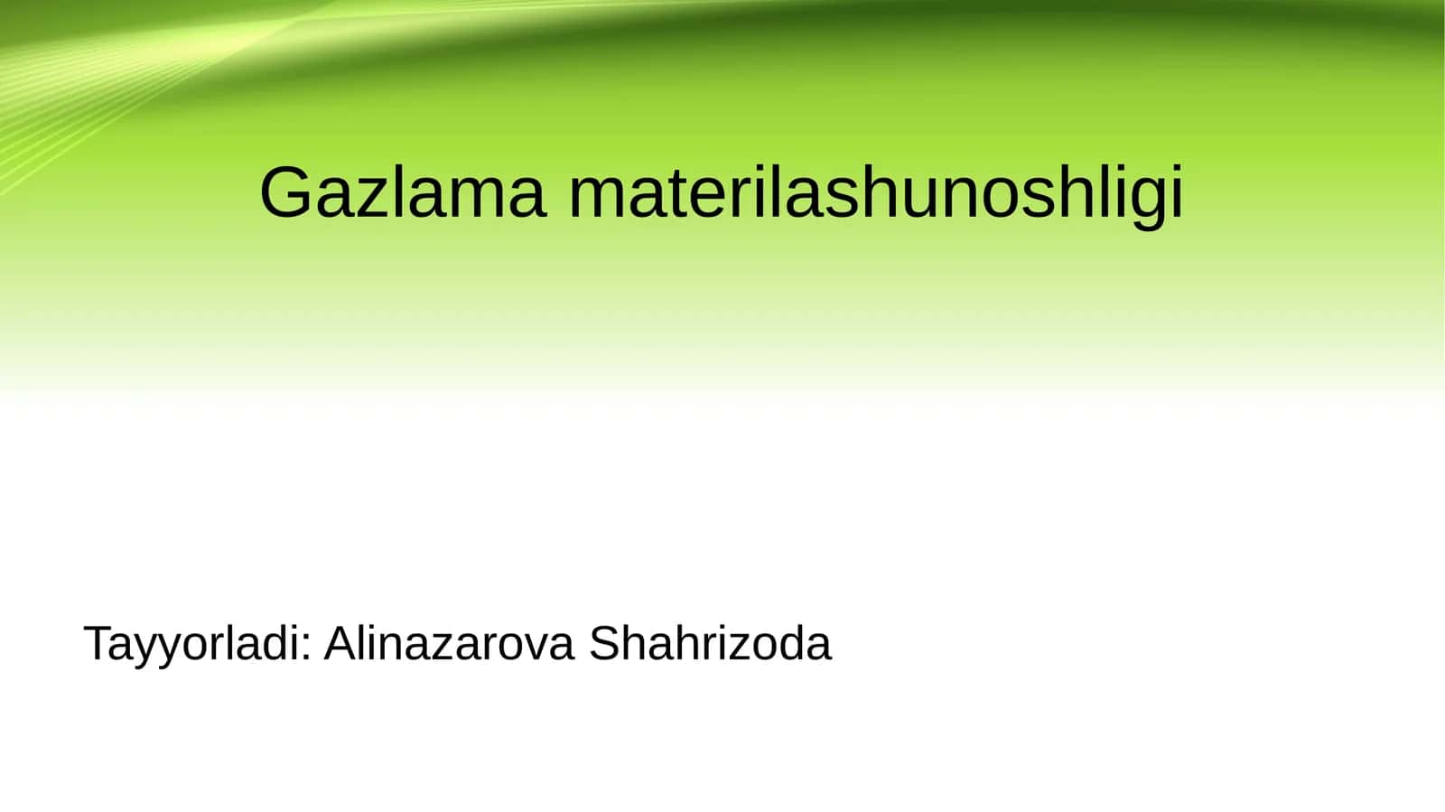 Chiqindilarni qayta ishlash texnologiyasi 1