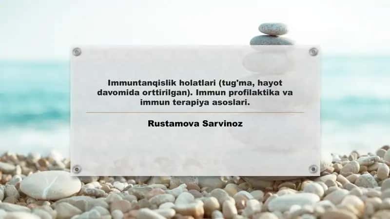 Immuntanqislik holatlari 1
