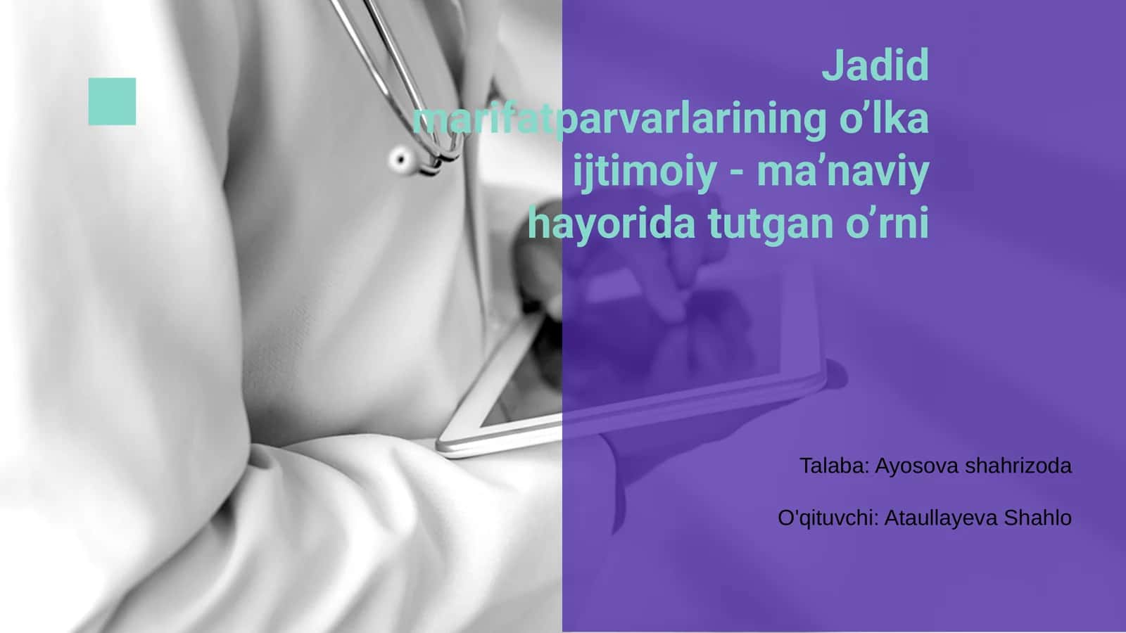Jadid marifatparvarlarining o'lka ijtimoiy - ma'naviy hayorida tutgan o'rni 1
