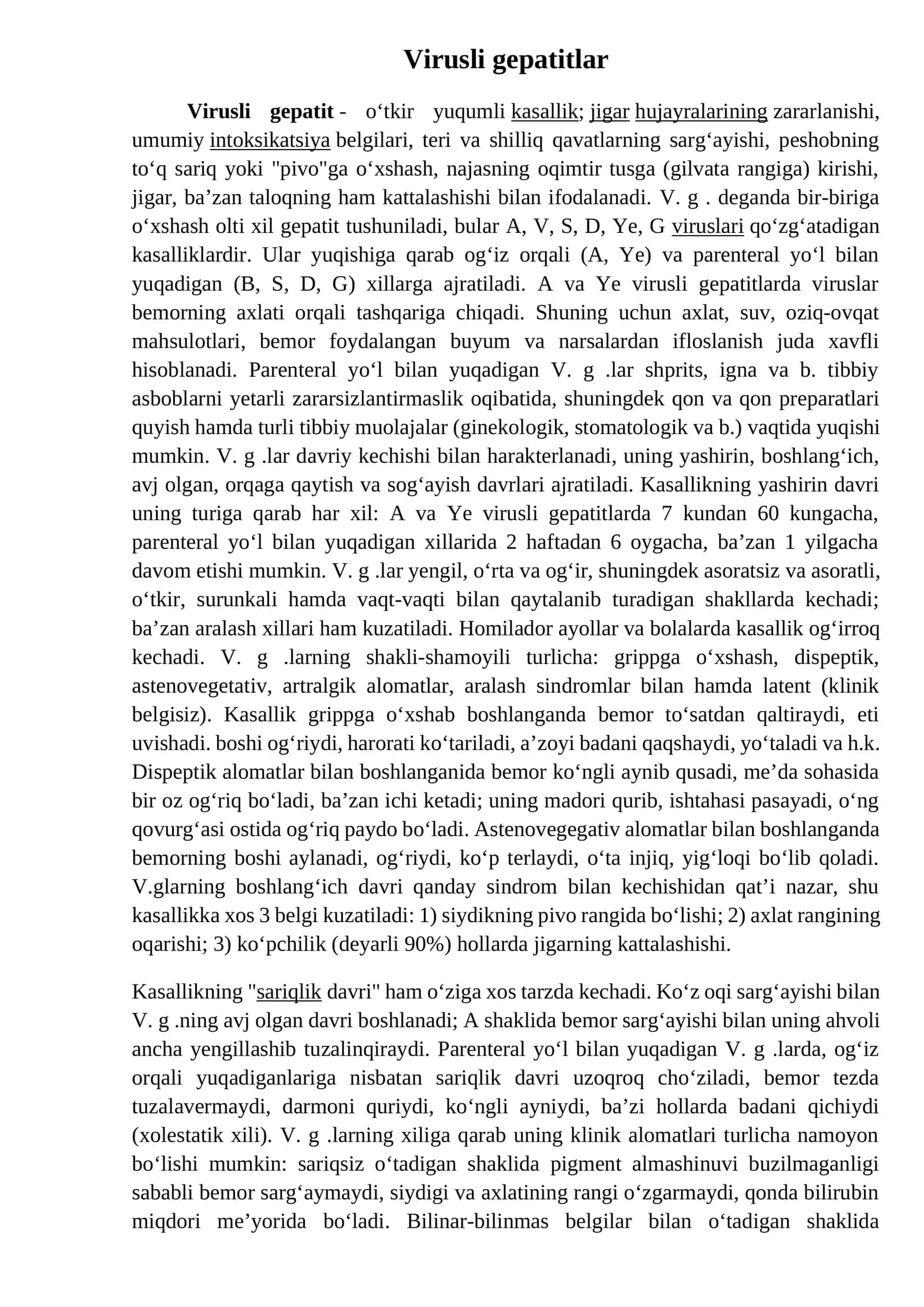 Virusli gepatitlar 1