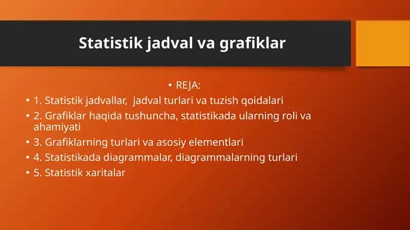Statistik jadval va grafiklar 1